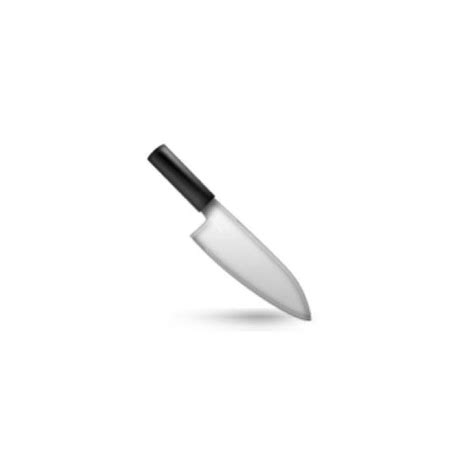 A Black And White Knife On A White Background