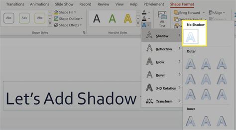 How To Apply A Text Shadow In Powerpoint