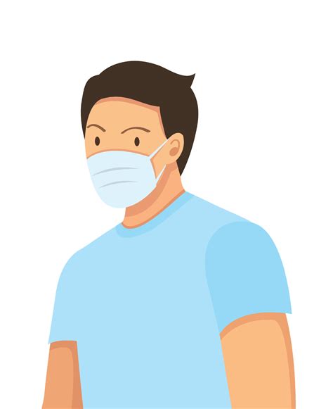 Man With Mask On Face Character 12621380 Png