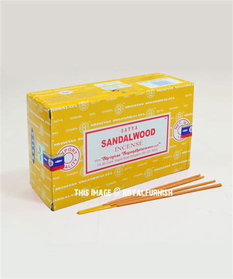 Satya Sandalwood Incense Sticks 180 Gram Set Of 12 Boxes Of 15 Gram