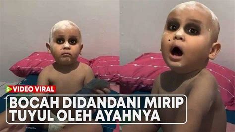 VIDEO VIRAL Bocah Didandani Mirip Tuyul Oleh Ayahnya Sang Ibu Hanya