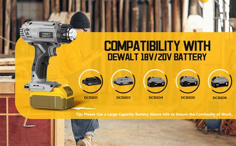 Cordless Heat Gun For Dewalt V V Battery W Rated F Heavy Duty Hot Air Gun Kit Heat