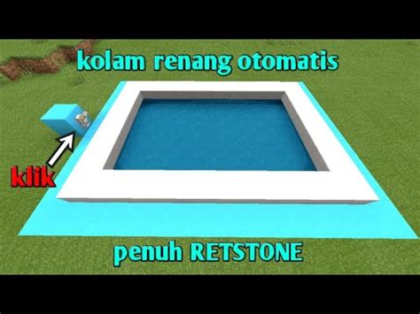 Tutorial Minecraft Cara Membuat Kolam Renang Otomatis Youtube