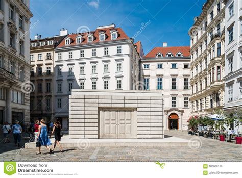 Judenplatz Holocaust Memorial In Historical City Center Of Vien