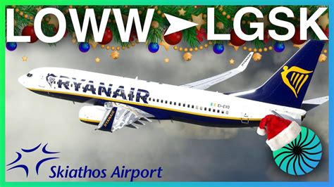 Msfs Live Skiathos Landing Ryanair Ops Loww Lgsk Pmdg