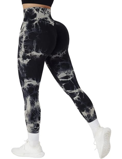 Leggings Sem Costura Tie Dye Para Mulheres Cintura Alta Yoga Pants