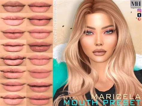 Maricela Mouth Preset N Sims Cc Makeup Sims Sims Cc Skin