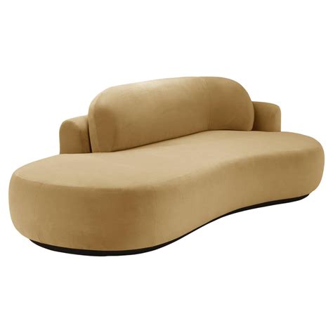 Naked Curved Sofa Large With Beech Ash 056 5 And Vigo Plantain For
