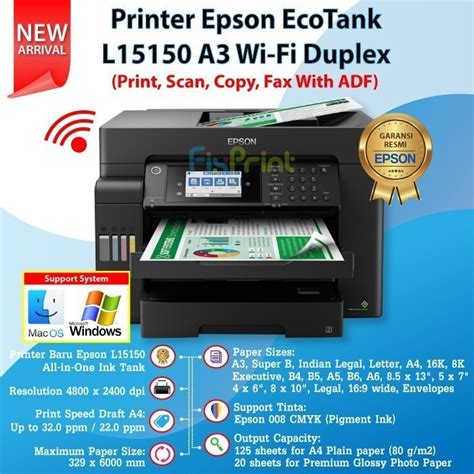 Jual Printer Epson L15150 A3 Multifungsi Wi Fi Duplex Adf Original Resmi Shopee Indonesia