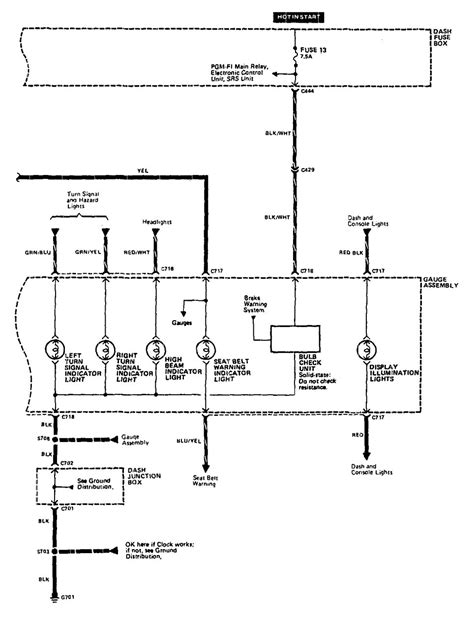 Acura Legend 1990 Wiring Diagram Indicator Lamp