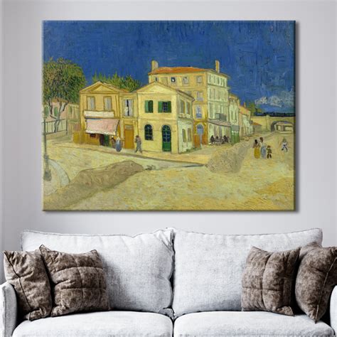 Картина Холстович Жовтий будинок 75x100 см. Картина Вінсета Ван Гога ...