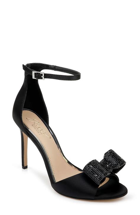 Jewel Badgley Mischka Urania Crystal Bow Ankle Strap Sandal Women