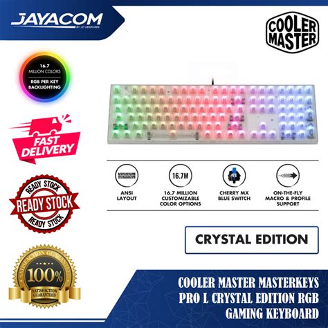 Cooler Master Masterkeys Pro L Crystal Edition RGB Gaming Keyboard