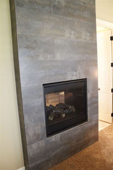 Slate Tile Fireplace Modern Fireplace Fireplace Surrounds Fireplace