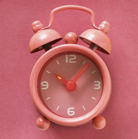 Pink Pastel Analog Alarm Clock Premium Photo Rawpixel