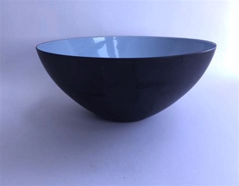 Gorgeous Danish Krenit Blue Enamel Serving Bowl Etsy