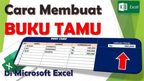 Cara Membuat BUKU TAMU Di Microsoft Excel YouTube