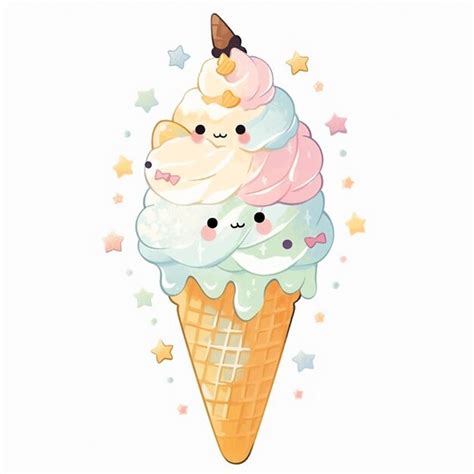 Premium Ai Image There Are Two Ice Cream Cones With Different