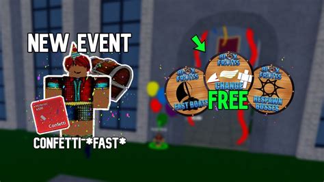 New Event Free Gamepasses And Fruits How To Get Confetti Fast In