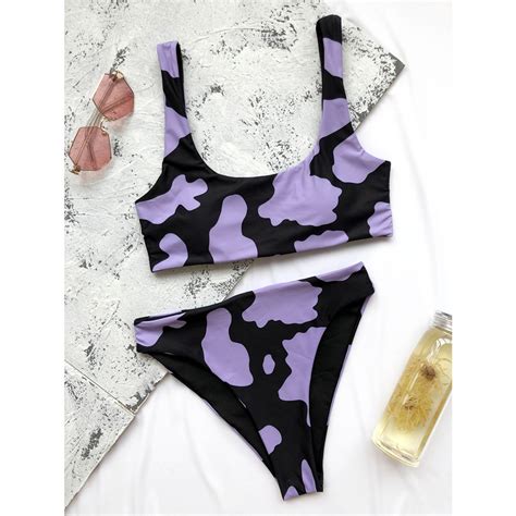 Maillot De Bain Femme Maillot De Bain Maillots De Bain Biquini Femmes Vache Imprim Bikini