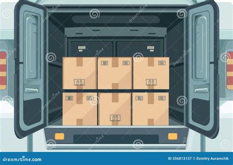 house moving  open delivery truck filled  cardboard boxes