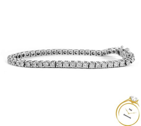 Womens Diamond 5ct 14k White Gold Tennis Bracelet 6 5 Tns Diamonds