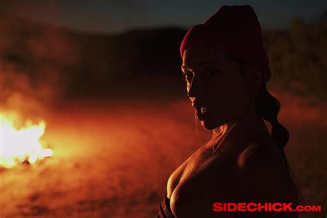 Sera Ryder Plays With Her Pigtails Near A Bonfire Before Having Sex NakedPics