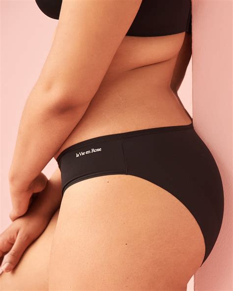 Culotte Bikini Microfibre Dos Lisse Noir La Vie En Rose