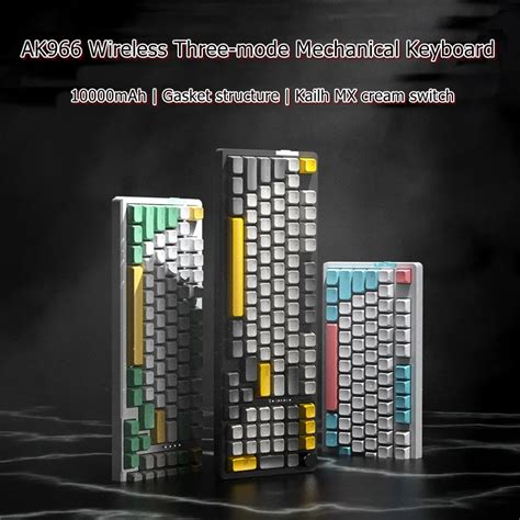 Ajazz Teclado Mec Nico AK966 Con Bluetooth Inal Mbrico 10000G Teclado