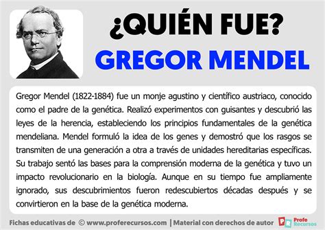 Qui N Fue Gregor Mendel