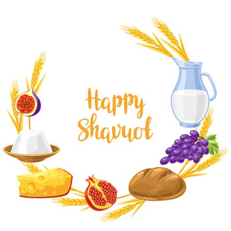 Happy Shavuot Decorative Frame Judaica Festival Culture PNG And