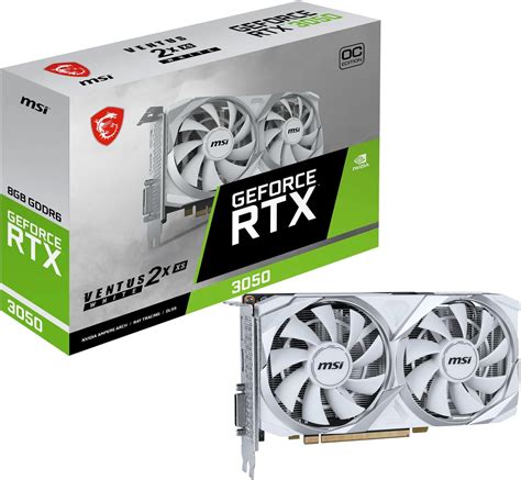 MSI GeForce RTX 3050 Ventus 2X XS White 8G OC - 8GB GDDR6 Speicher, 128 ...