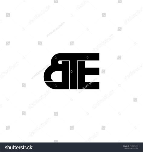 bte letter original monogram logo design stock vector royalty