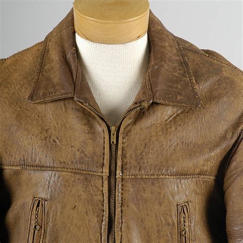 1940s Mens Kit Karson Indian Scout Leather Motorcycle Jacket Style