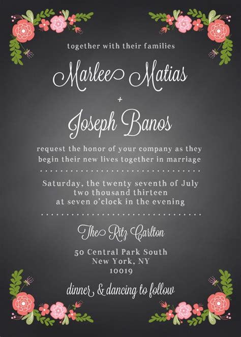 Free Spanish Wedding Invitation Templates - jenniemarieweddings