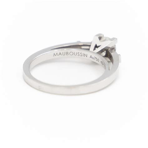 Mauboussin Bague Solitaire Courtisane Or Blanc Diamant Maison Eloe