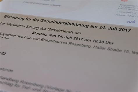 Gemeinderat Ex B Rgermeister Sorgt F R Wirbel