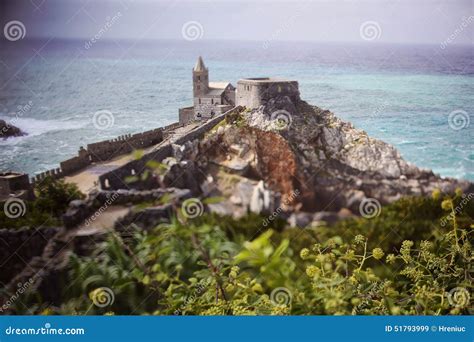 Castle In The Middle Of The Sea Stock Image Image Of Blue Extreme