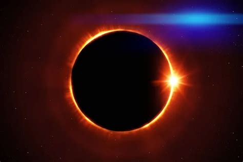 Total Sun Eclipse With Stars And Flare Stock Image Everypixel