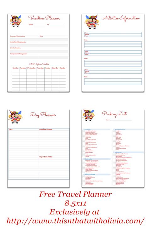 FREE Printable Vacation Planner! #Vacation