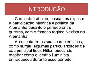 Nazismo Alemanha Fascista no período entre guerras PPT