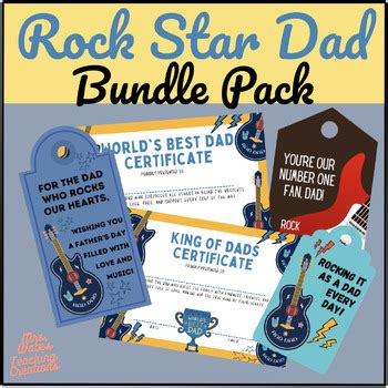 Father S Day Certificates Printable Gift Tags For Dads Bundle TPT