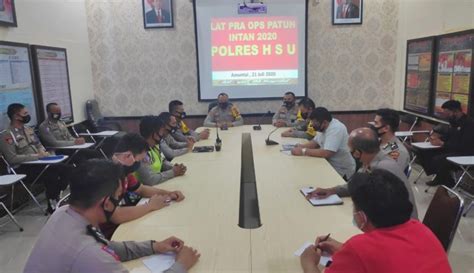 Polres Hsu Gelar Latihan Pra Ops Patuh Intan 2020