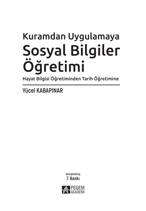 Pdf Kuramdan Uygulamaya Hayat Bilgisi Ve Sosyal Bilgiler Retimi