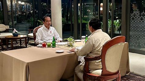 Jokowi Makan Malam Dengan Prabowo Istana Bahas Program Pemerintahan