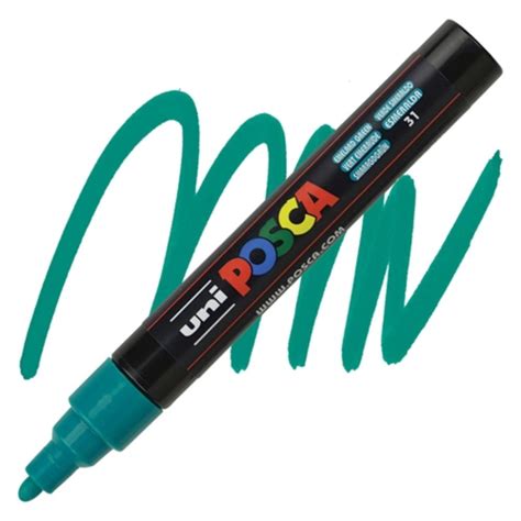 Posca Pc 5M Medium Bullet Tip Paint Marker Pen Emerald Green