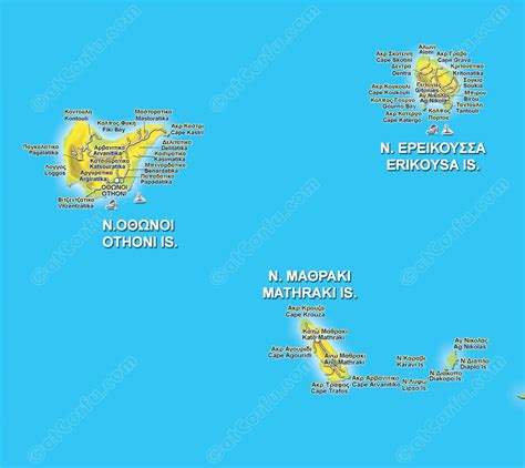 Detailed Tourist Corfu Map Atcorfu