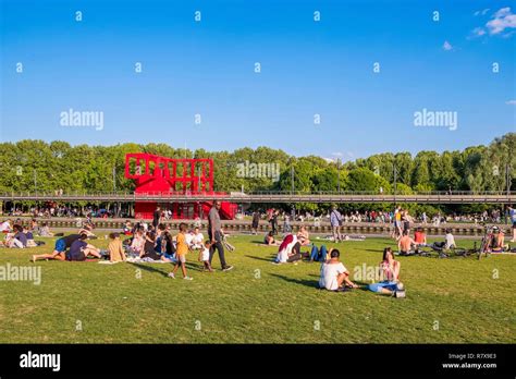 France Paris Parc De La Villette Stock Photo Alamy