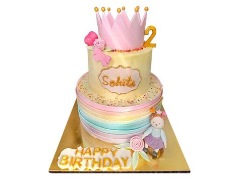 Crown Theme Cake Princess Cake For Daughter Kids Cake