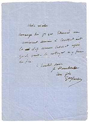 Autograph Letter Signed To His Mother Caroline Par Flaubert Gustave